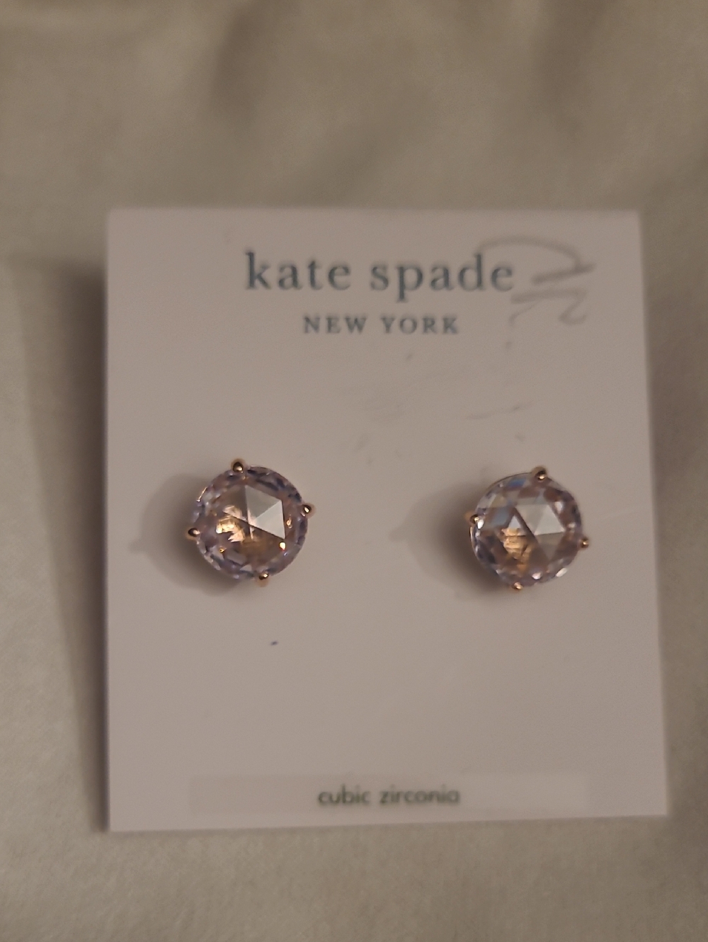 Kate Spade Bright Ideas crystal stud earrings Clear/rose